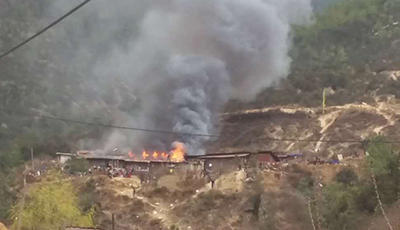 Fire in Thimphu razes eight shops and five semi-permanent huts - BBS | BBS