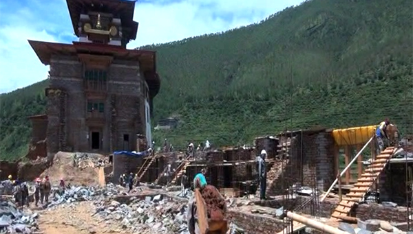 Construction workers leave Wangdue Dzong reconstruction project due to ...